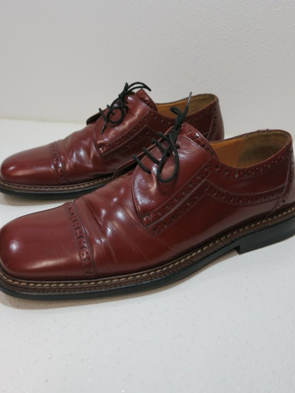 Mezlan Arezzo Cap Toe Leather Dress Oxfords Shoes Fiore Men's Footwear 9.5 M